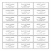 Aangepaste gasten Adresetiketten zwart en wit Sticker (Voorkant)