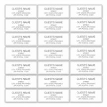 Aangepaste gasten Adresetiketten zwart en wit