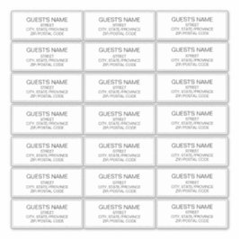 Aangepaste gasten Adresetiketten zwart en wit Sticker