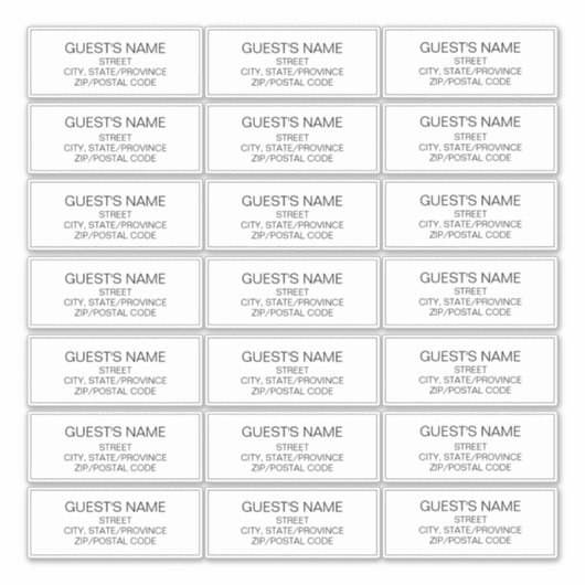 Aangepaste gasten Adresetiketten zwart en wit Sticker (Voorkant)