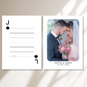 Aangepaste gastenboek speelkaarten, bruiloft informatiekaartje