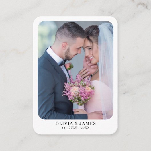 Aangepaste gastenboek speelkaarten, bruiloft informatiekaartje (Voorkant)