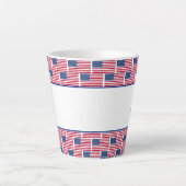 Aangepaste gastvrijheid USA vlag Latte Mok (Voorkant)