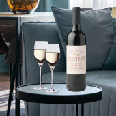 Aangepaste gastvrouw met het Mostess Script Gift Wijn Etiket