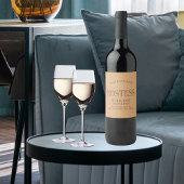 Aangepaste gastvrouw met het Mostess Script Gift Wijn Etiket