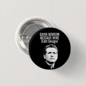 Aangepaste Gavin Newsom Ronde Button 3,2 Cm (Voorkant /achterkant)