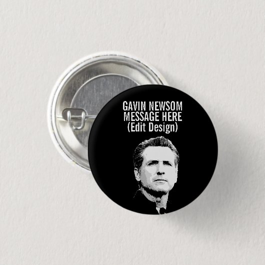 Aangepaste Gavin Newsom Ronde Button 3,2 Cm (Voorkant /achterkant)