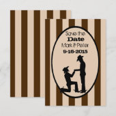 Aangepaste Gay Cowboy Wedding Save-the-Date Kaarte Save The Date (Voorkant / Achterkant)