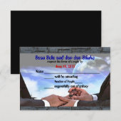 Aangepaste Gay Sci Fi Verbintenisceremonie RSVP (Voorkant / Achterkant)