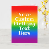 Aangepaste Gay Verjaardag Kaart (Gele Bloem)