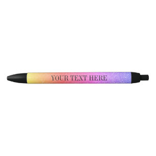 Aangepaste gazale regenbooggradiënt zwarte inkt pen