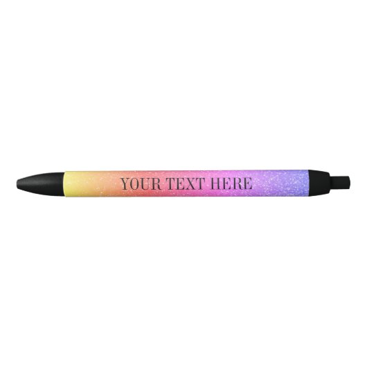 Aangepaste gazale regenbooggradiënt zwarte inkt pen (Voorkant)