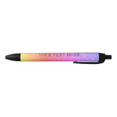 Aangepaste gazale regenbooggradiënt zwarte inkt pen (Bodem)