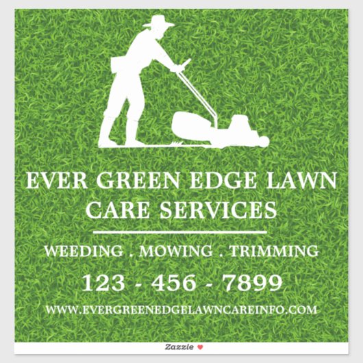 Aangepaste gazon zorg promotionele vinyl sticker (Vel)