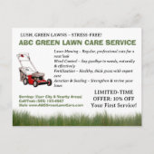 aangepaste gazonservice briefkaart (Voorkant)