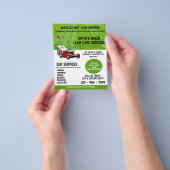 Aangepaste gazonverzorging grasmaaien landschapsar flyer (Hand)