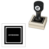 Aangepaste GEAUTORISEERDE Tekst Elegante Afdichtin Rubberstempel (Gestempeld)