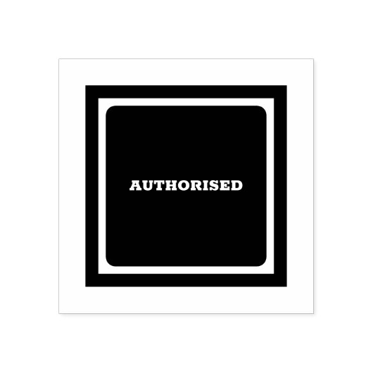 Aangepaste GEAUTORISEERDE Tekst Elegante Afdichtin Rubberstempel (Afrduk)