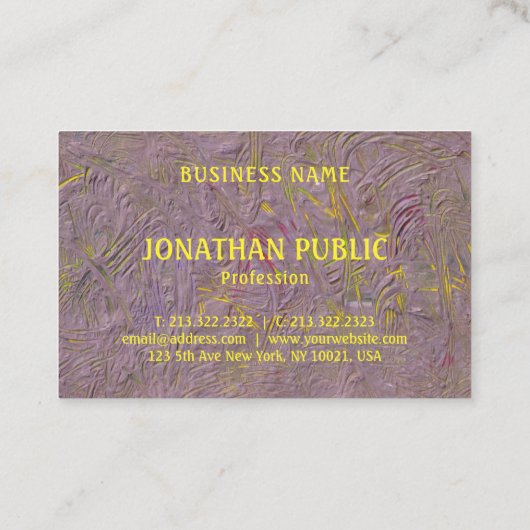 Aangepaste, geavanceerde Abstracte Art-Sjabloon Visitekaartje (Achterkant)