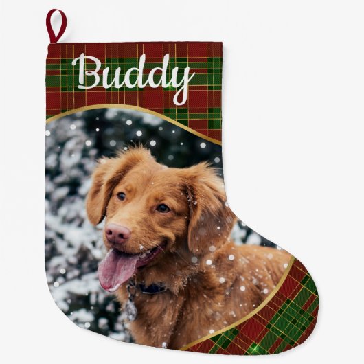 Aangepaste, geavanceerde kerststooking grote kerstsok (Voorkant)