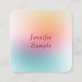 Aangepaste, geavanceerde Sjabloon voor kleurrijk o Vierkante Visitekaartje (Voorkant)