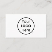 Aangepaste geavanceerde zwart-wit Logo minimaal Visitekaartje (Voorkant)