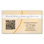 Aangepaste gebak Foto je foto met QR-code Magnetisch Visitekaartje (Voorkant)