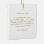 Aangepaste gebedsbericht citaat en foto gepersonal keramisch ornament (Rechts)