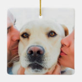 Aangepaste gebedsbericht citaat en foto gepersonal keramisch ornament (Achterkant)