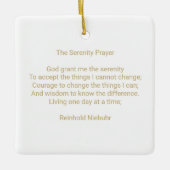 Aangepaste gebedsbericht citaat en foto gepersonal keramisch ornament (Voorkant)