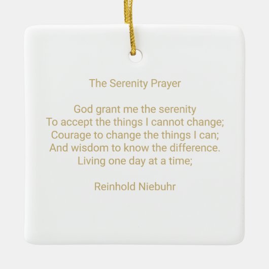 Aangepaste gebedsbericht citaat en foto gepersonal keramisch ornament (Voorkant)