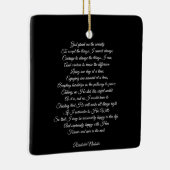 Aangepaste gebedslied citaat bericht elegant zwart keramisch ornament (Rechts)