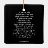 Aangepaste gebedslied citaat bericht elegant zwart keramisch ornament (Achterkant)