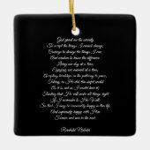 Aangepaste gebedslied citaat bericht elegant zwart keramisch ornament (Voorkant)