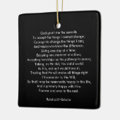 Aangepaste gebedslied citaat tekst zwart tweezijdi keramisch ornament (Links)