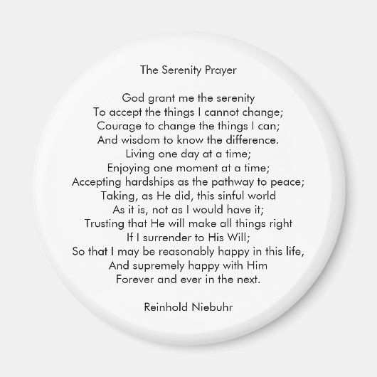 Aangepaste gebedslied motivatie citaat bericht magneet (Voorkant)