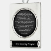 Aangepaste gebedslied motivatie citaat bericht verzilverd banner ornament (Links)
