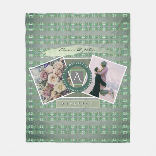 Aangepaste gebeurtenis 2 Aangepaste foto's met Sha Fleece Deken (Voorkant)