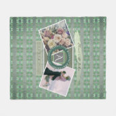 Aangepaste gebeurtenis 2 Aangepaste foto's met Sha Fleece Deken (Voorkant (Horizontaal))