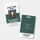 Aangepaste gebeurtenis-ID met de naam Photo Employ Badge (Front & Back)