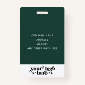 Aangepaste gebeurtenis-ID met de naam Photo Employ Badge (Achterkant)