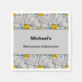 Aangepaste gebeurtenis voor hoekgeometrische retro servet