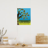 Aangepaste gebeurtenis voor reünie over de familie poster (Keuken)