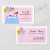 Aangepaste gebeurtenislijst visitekaartje (Voorkant / Achterkant)