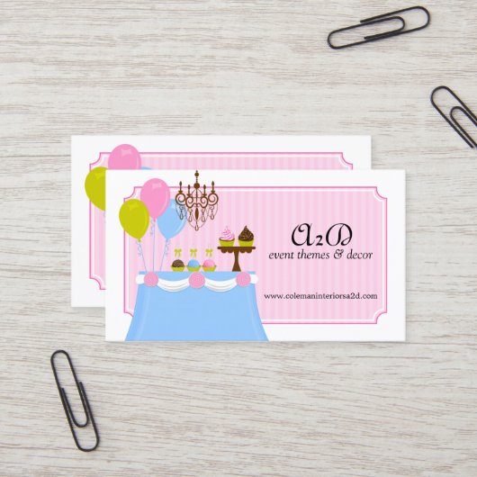 Aangepaste gebeurtenislijst visitekaartje (Voorkant / Achterkant in situ)