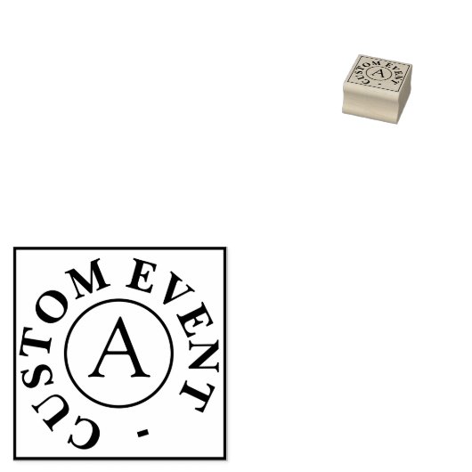 Aangepaste gebeurtenisstempel rubberstempel (Gestempeld)