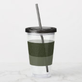 Aangepaste gebogen diagonale mos groene acryl tuim drinkbeker (Links)