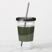 Aangepaste gebogen diagonale mos groene acryl tuim drinkbeker (Achterkant)