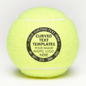 Aangepaste gebogen tekst Foto Logo Penn Tennisball Tennisballen (Voorkant)