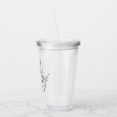 Aangepaste Geboorte Bloem Acryl Tumbler Met Naam Acryl Drinkbeker (Links)